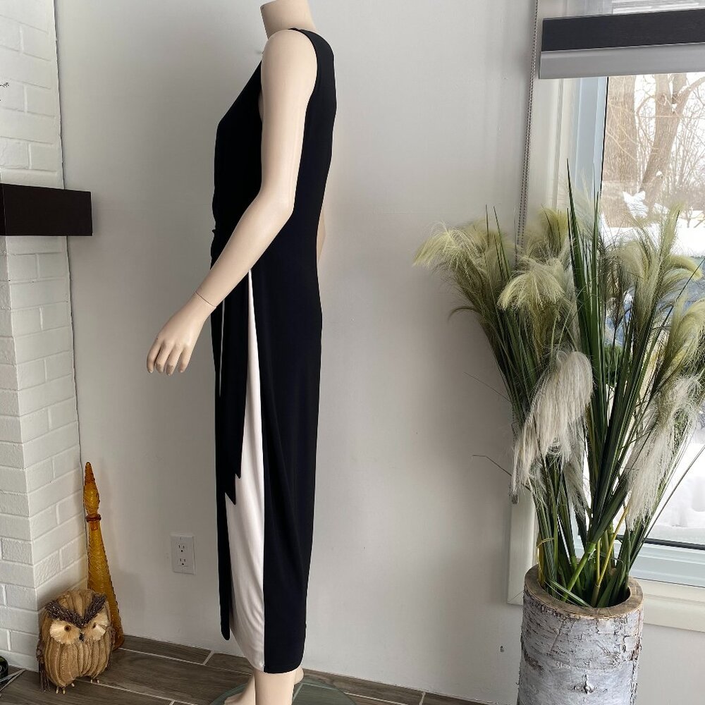 Lauren Ralph Lauren Black & White Sleeveless Dress S 10 - Picture 5 of 15